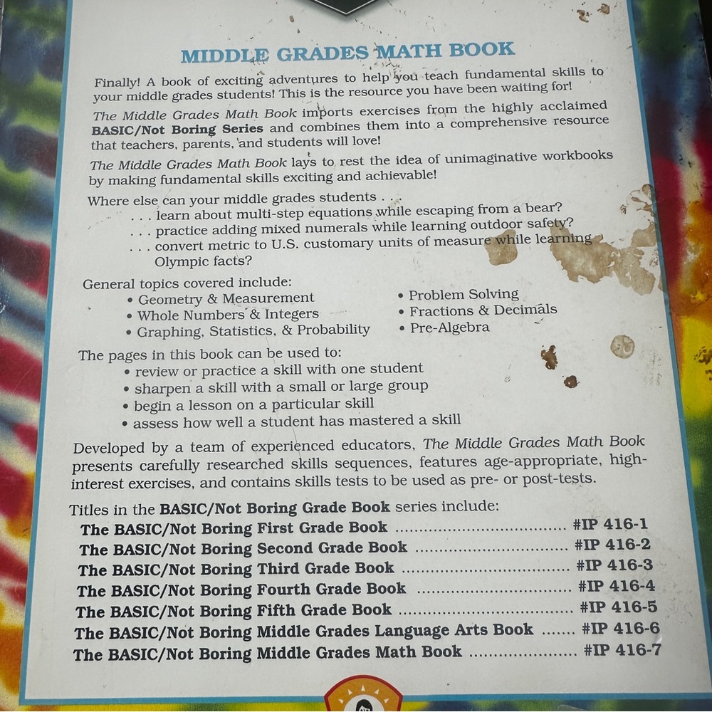 Middle Grades Math Book - Picture 3 of 16